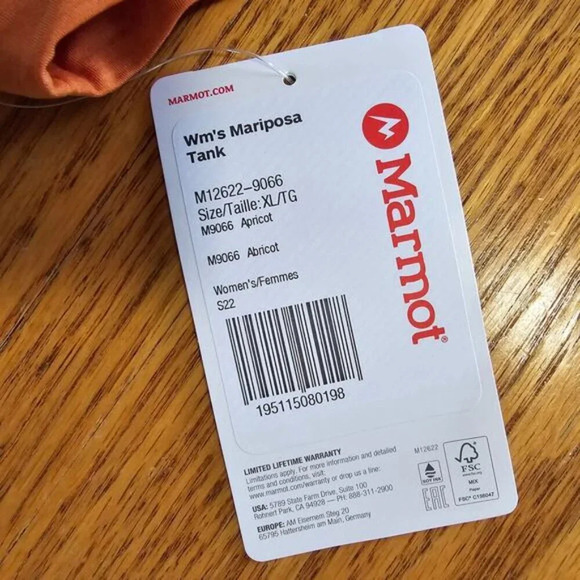 Marmot Mariposa Tank Top - Size Extra Large - Picture 6 of 10